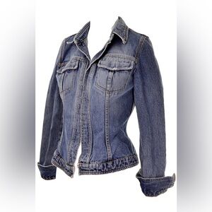 1990S DOLCE & GABBANA Distressed Jean Denim Vintage Jacket  Italy